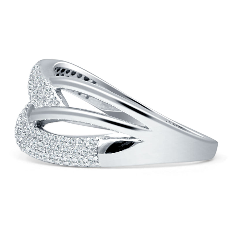 Crossover Ring Stackable Band