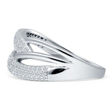 Crossover Ring Stackable Band