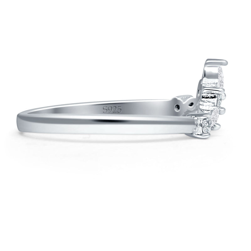 Half Eternity Chevron Ring