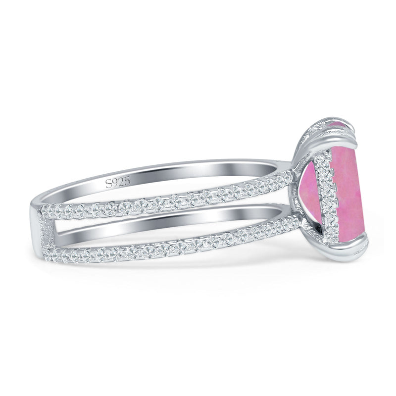 Cushion Cut CZ Ring