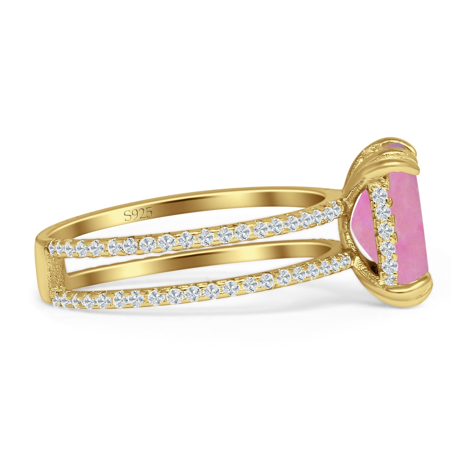Cushion Cut CZ Ring