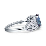 Oval Natural Stone Wedding Cocktail Ring