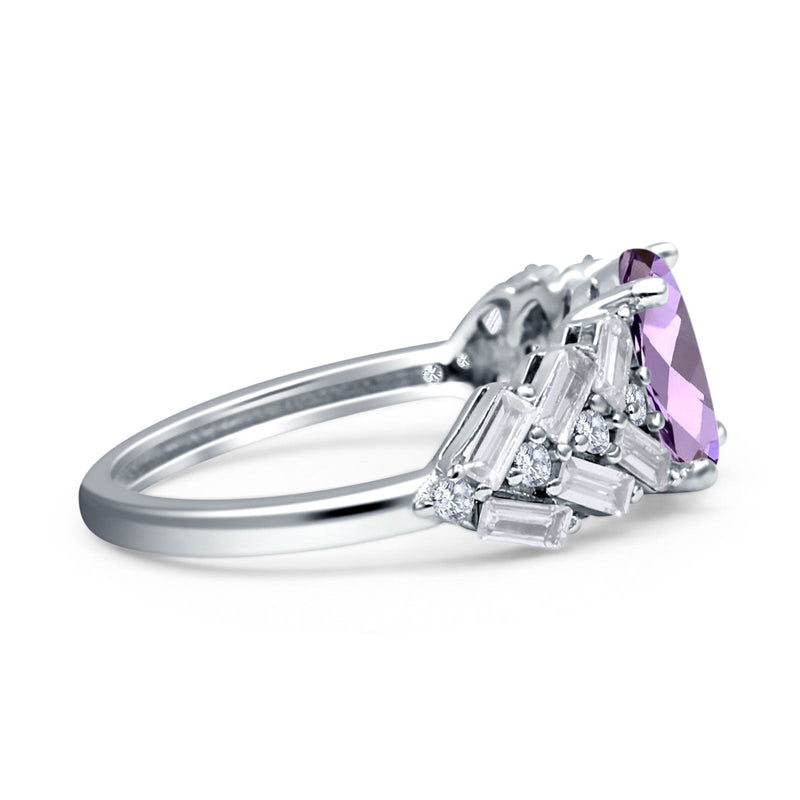 Oval Natural Stone Wedding Cocktail Ring
