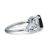 Oval Natural Stone Wedding Cocktail Ring