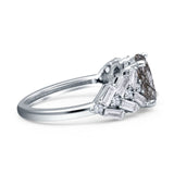 Oval Natural Stone Wedding Cocktail Ring