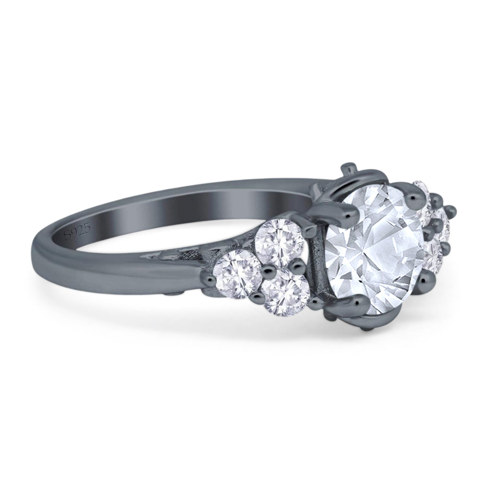 Vintage Style Round Natural Stone Filigree Ring