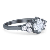 Vintage Style Round Natural Stone Filigree Ring