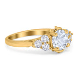 Vintage Style Round Natural Stone Filigree Ring