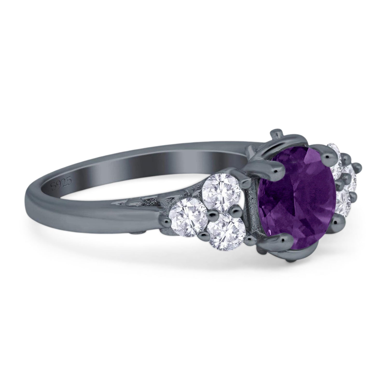 Vintage Style Round Natural Stone Filigree Ring