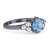 Vintage Style Round Natural Stone Filigree Ring