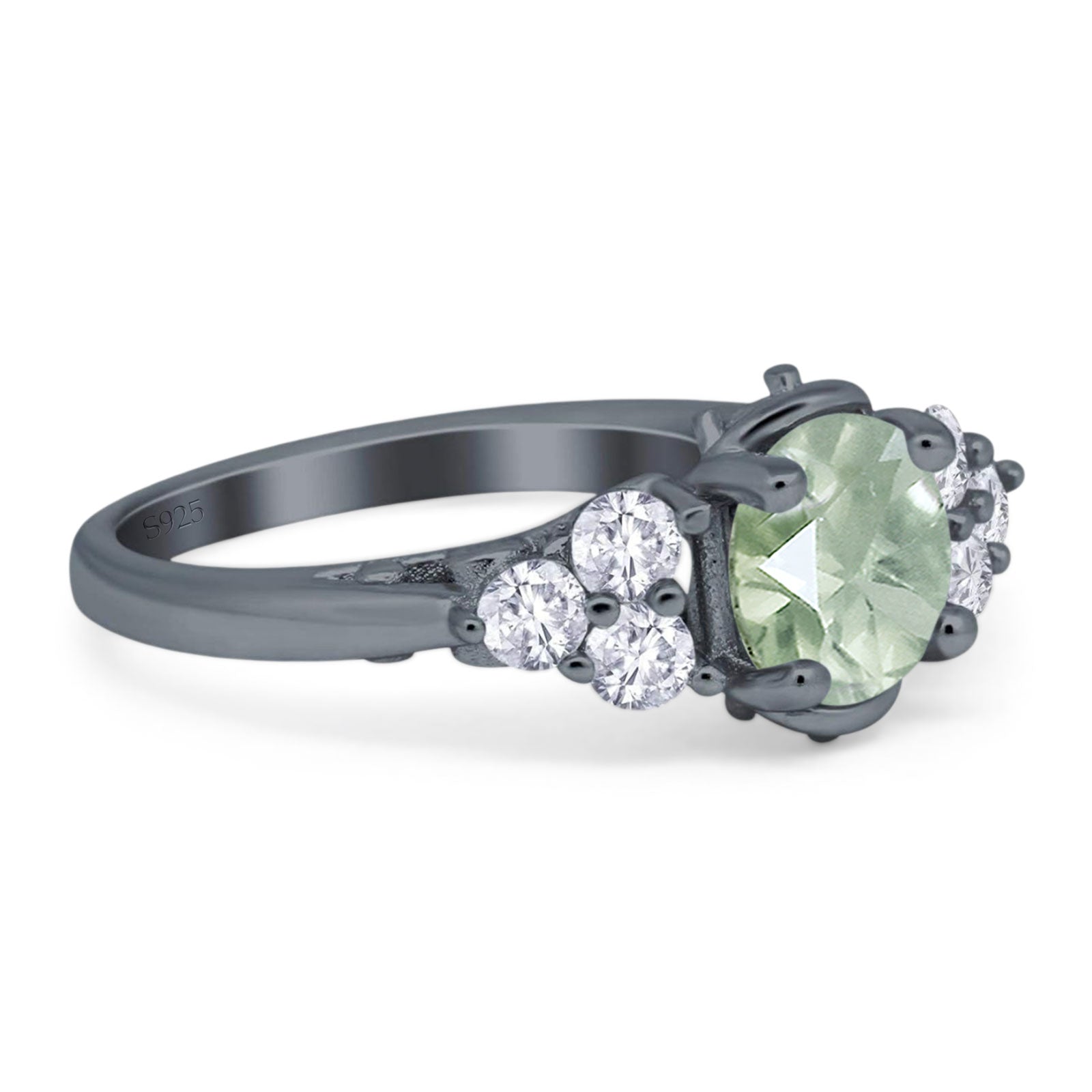 Vintage Style Round Natural Stone Filigree Ring