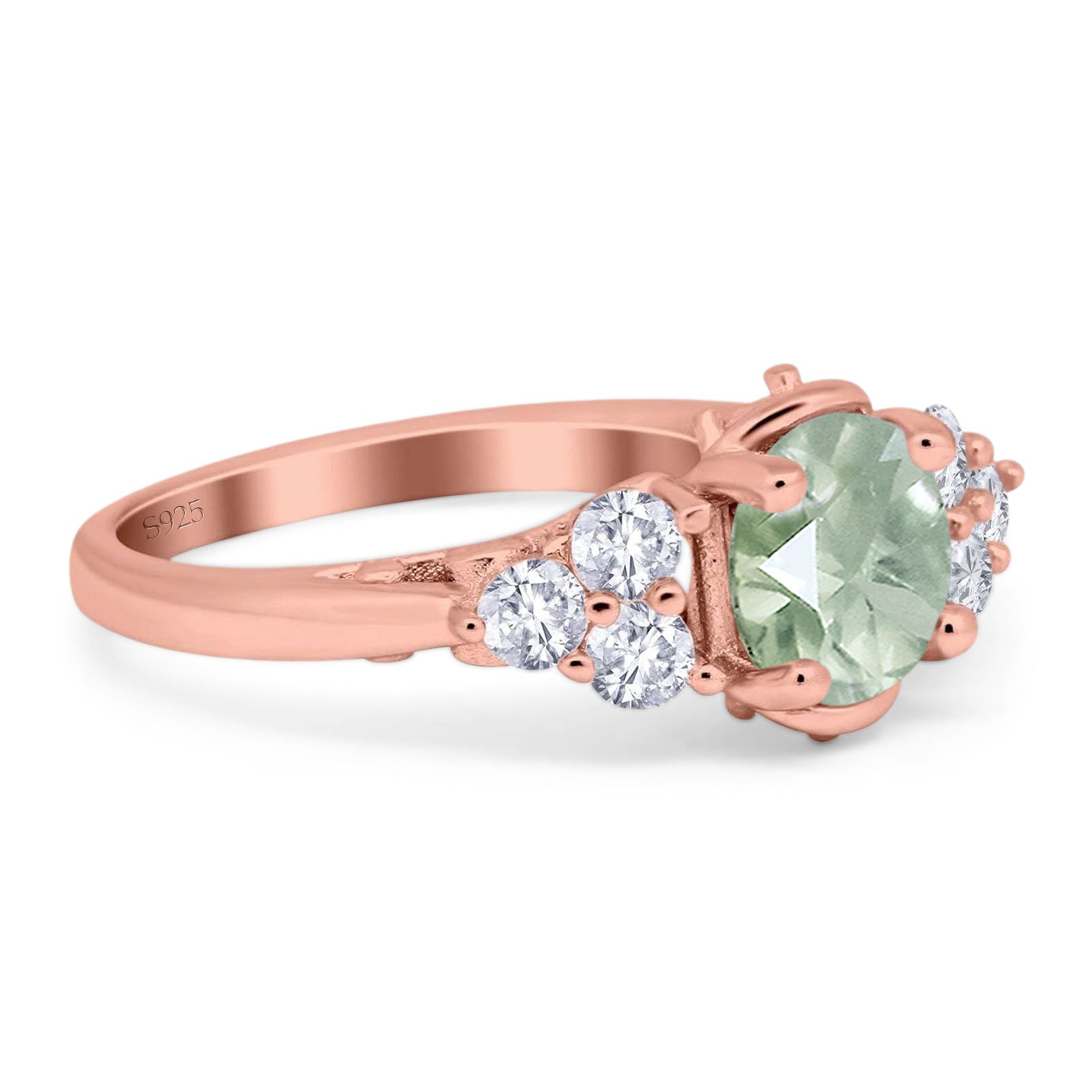 Vintage Style Round Natural Stone Filigree Ring