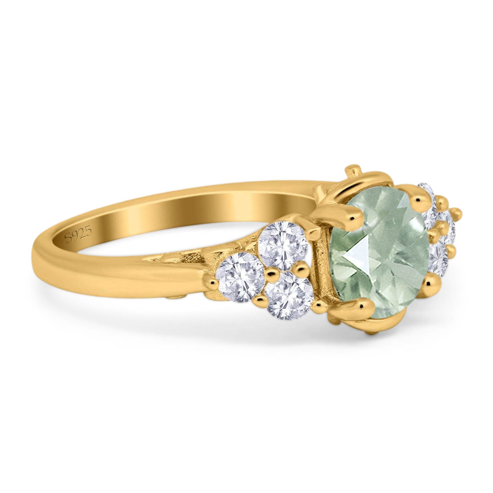 Vintage Style Round Natural Stone Filigree Ring