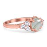 Vintage Style Round Natural Stone Filigree Ring