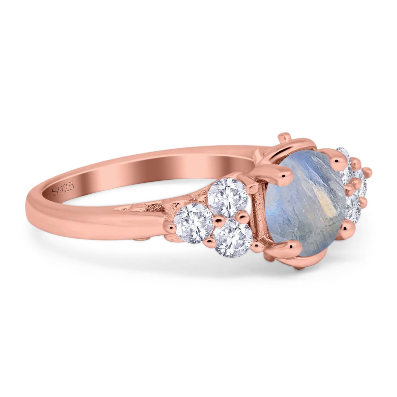 Vintage Style Round Natural Stone Filigree Ring