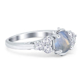 Vintage Style Round Natural Stone Filigree Ring