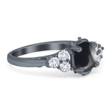 Vintage Style Round Natural Stone Filigree Ring