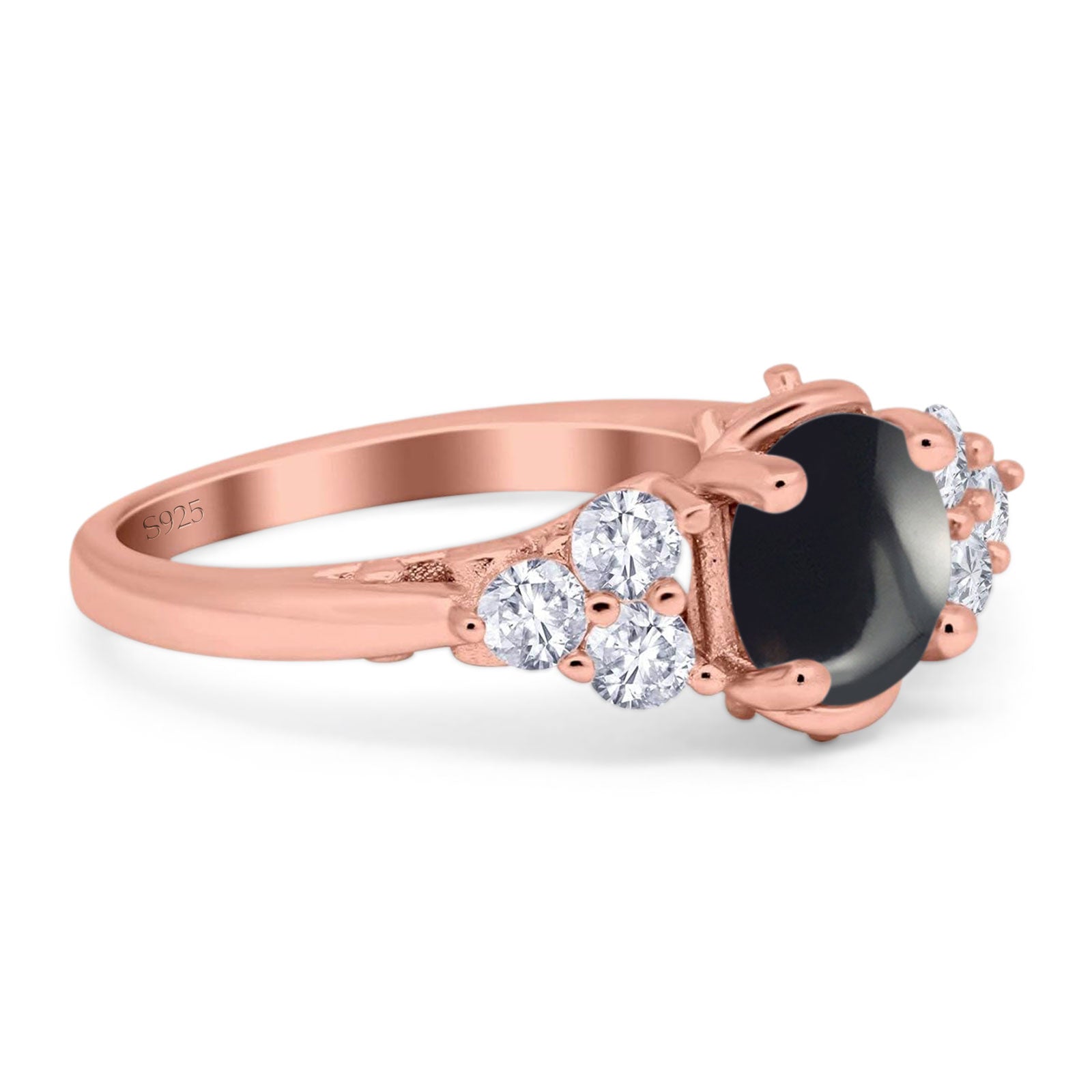 Vintage Style Round Natural Stone Filigree Ring