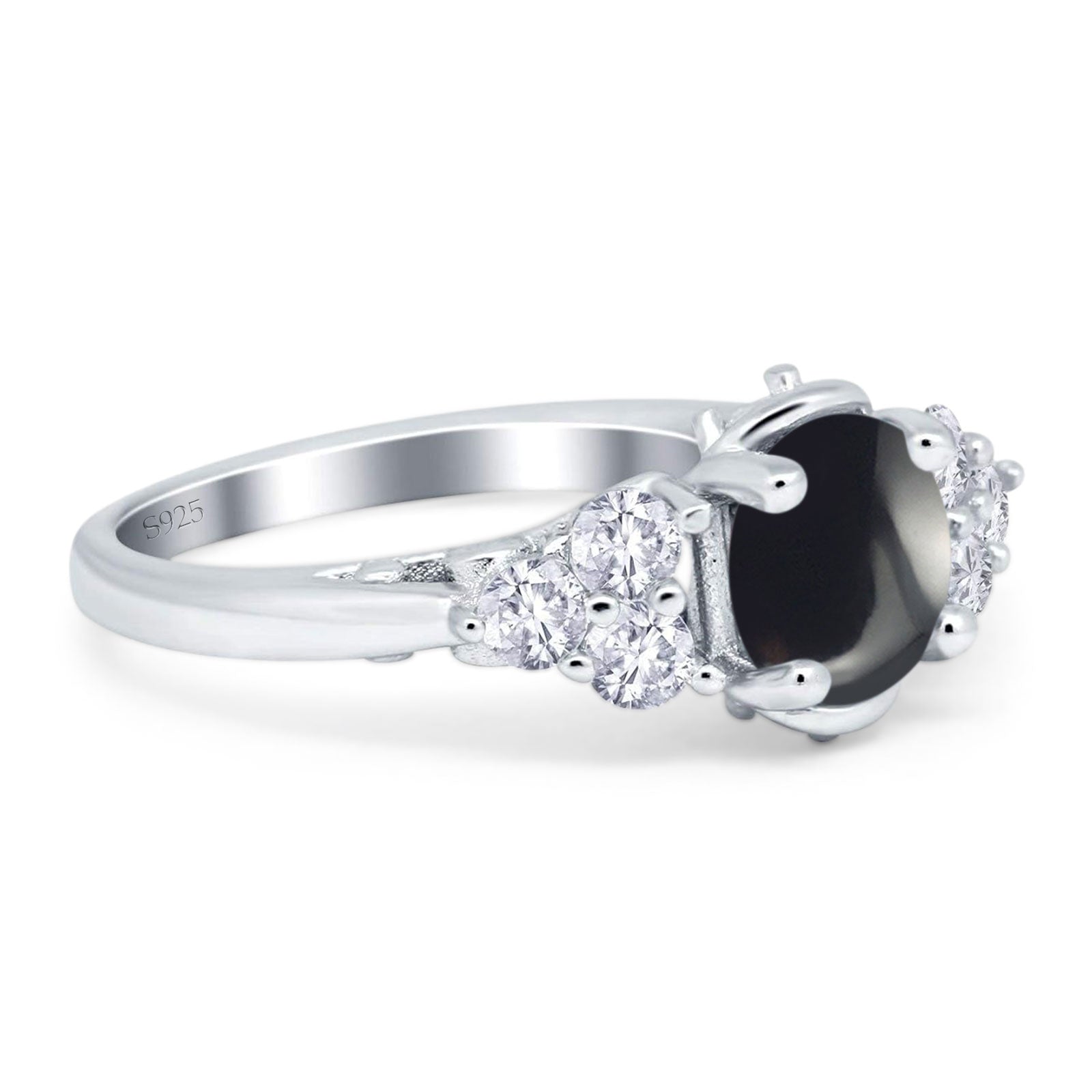 Vintage Style Round Natural Stone Filigree Ring