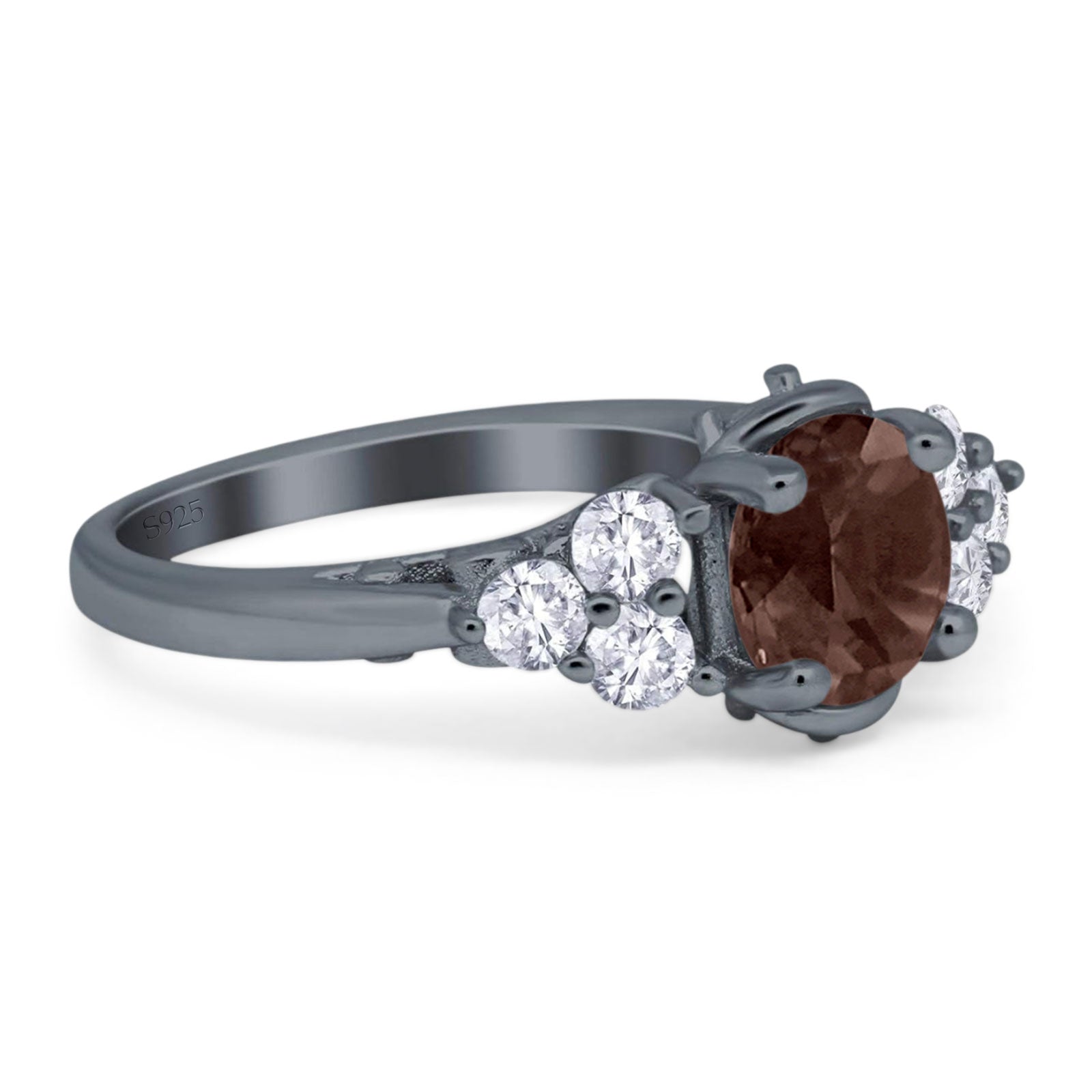 Vintage Style Round Natural Stone Filigree Ring