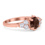 Vintage Style Round Natural Stone Filigree Ring