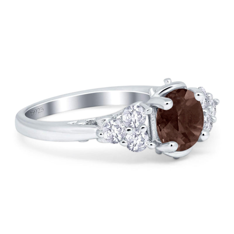 Vintage Style Round Natural Stone Filigree Ring