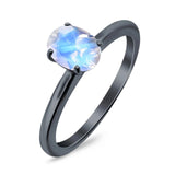 Oval Natural Stone Cathedral Ring