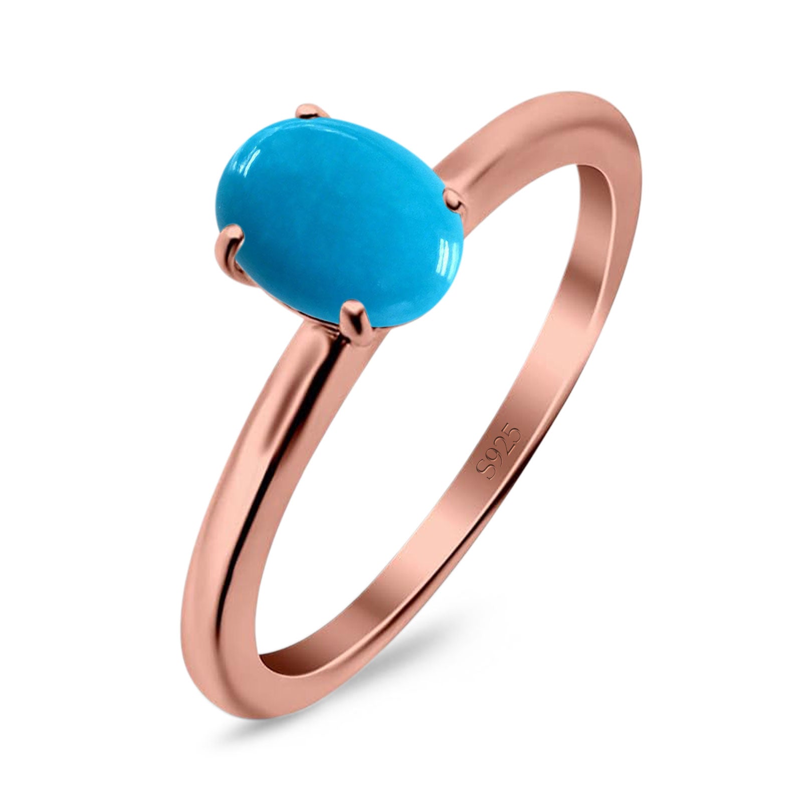Oval Natural Stone Cathedral Ring