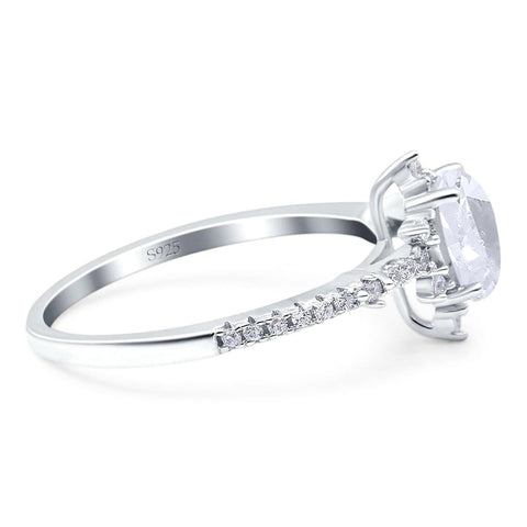 Pear Teardrop Natural Stone Cluster Ring