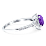 Pear Teardrop Natural Stone Cluster Ring