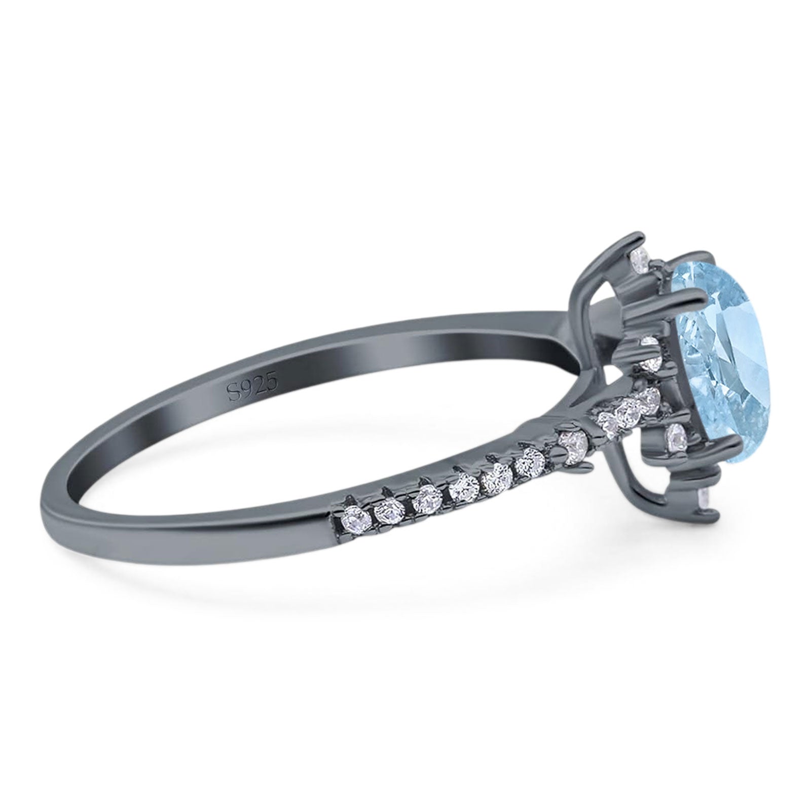 Pear Teardrop Natural Stone Cluster Ring
