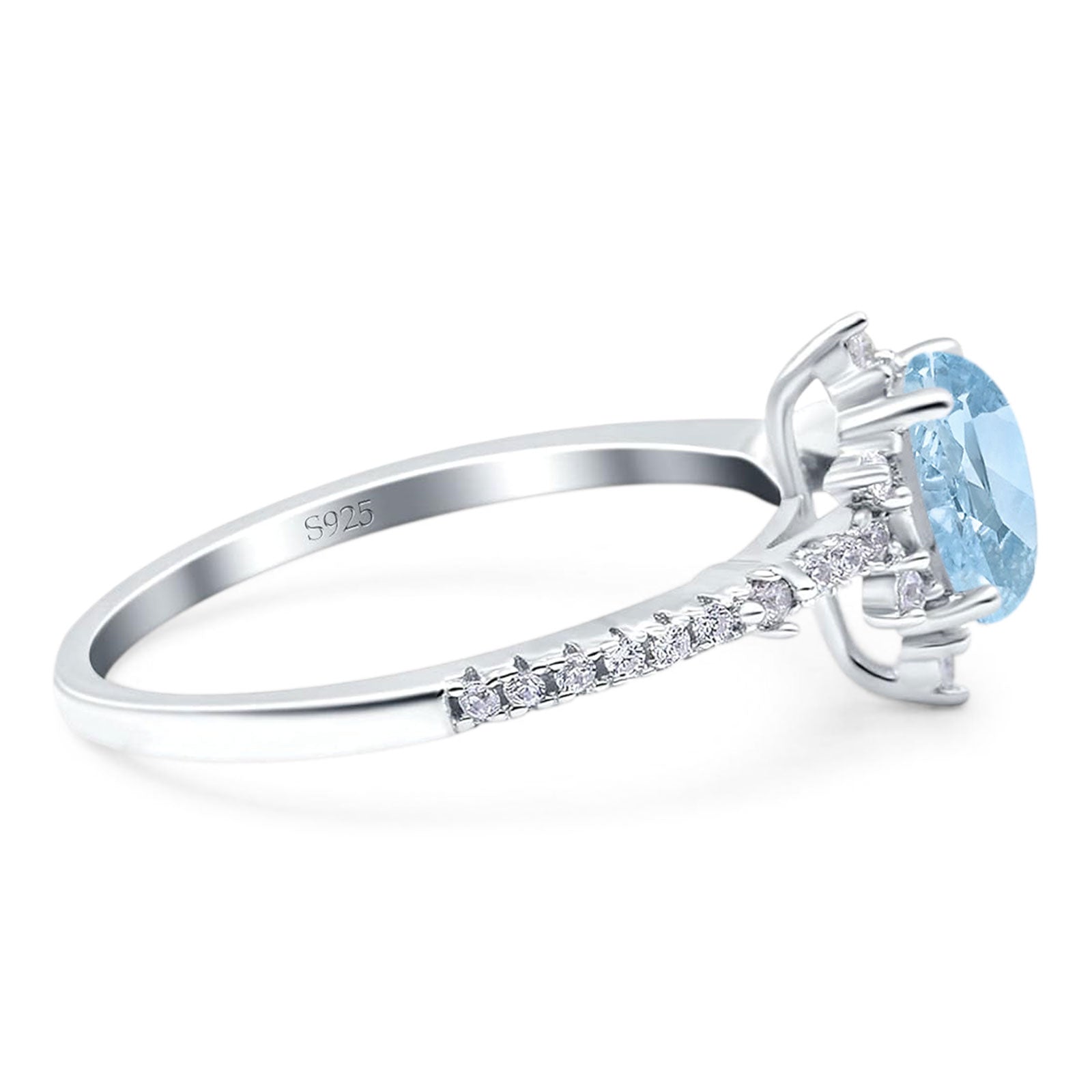 Pear Teardrop Natural Stone Cluster Ring