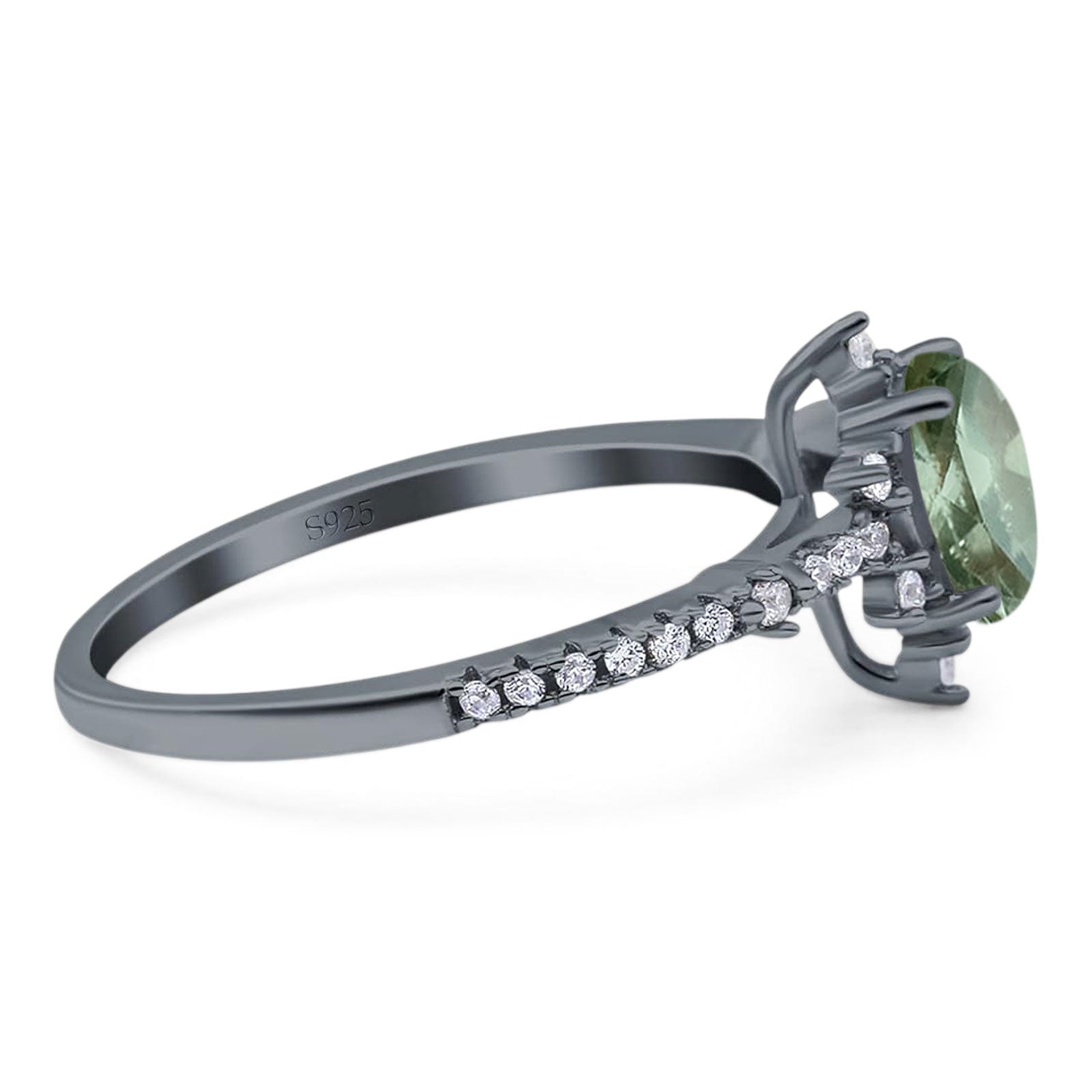 Pear Teardrop Natural Stone Cluster Ring