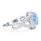 Oval Natural Stone Infinity Twisted Ring
