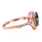 Pear Teardrop Natural Stone Wedding Ring