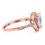 Pear Teardrop Natural Stone Wedding Ring