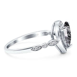 Pear Teardrop Natural Stone Wedding Ring