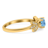 Art Deco Round Natural Stone Floral Ring