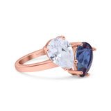 Pear Teardrop Natural Stone Wedding Ring