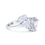 Pear Teardrop Natural Stone Wedding Ring