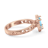 Marquise Halo Filigree Ring