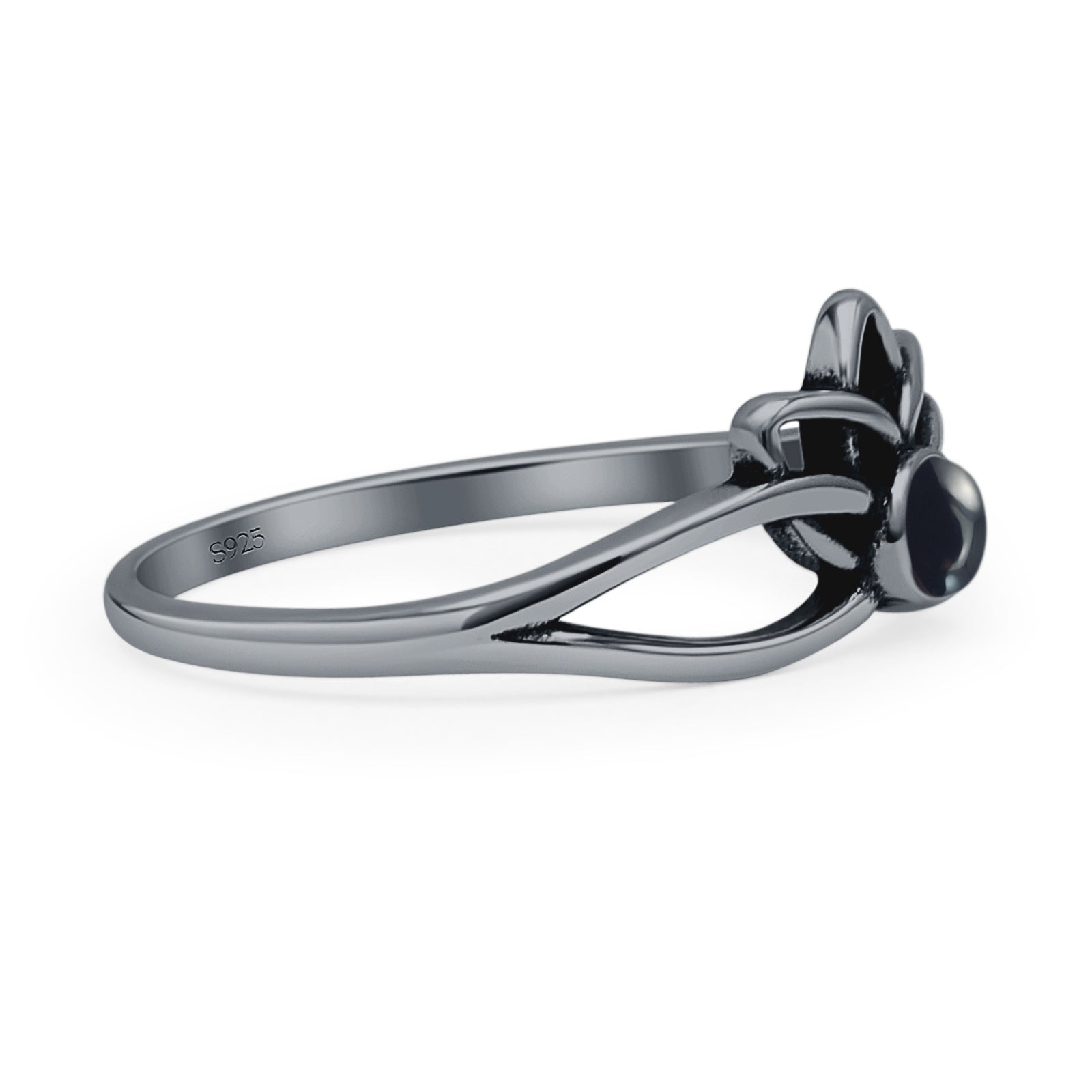 Oxidized Lotus Ring
