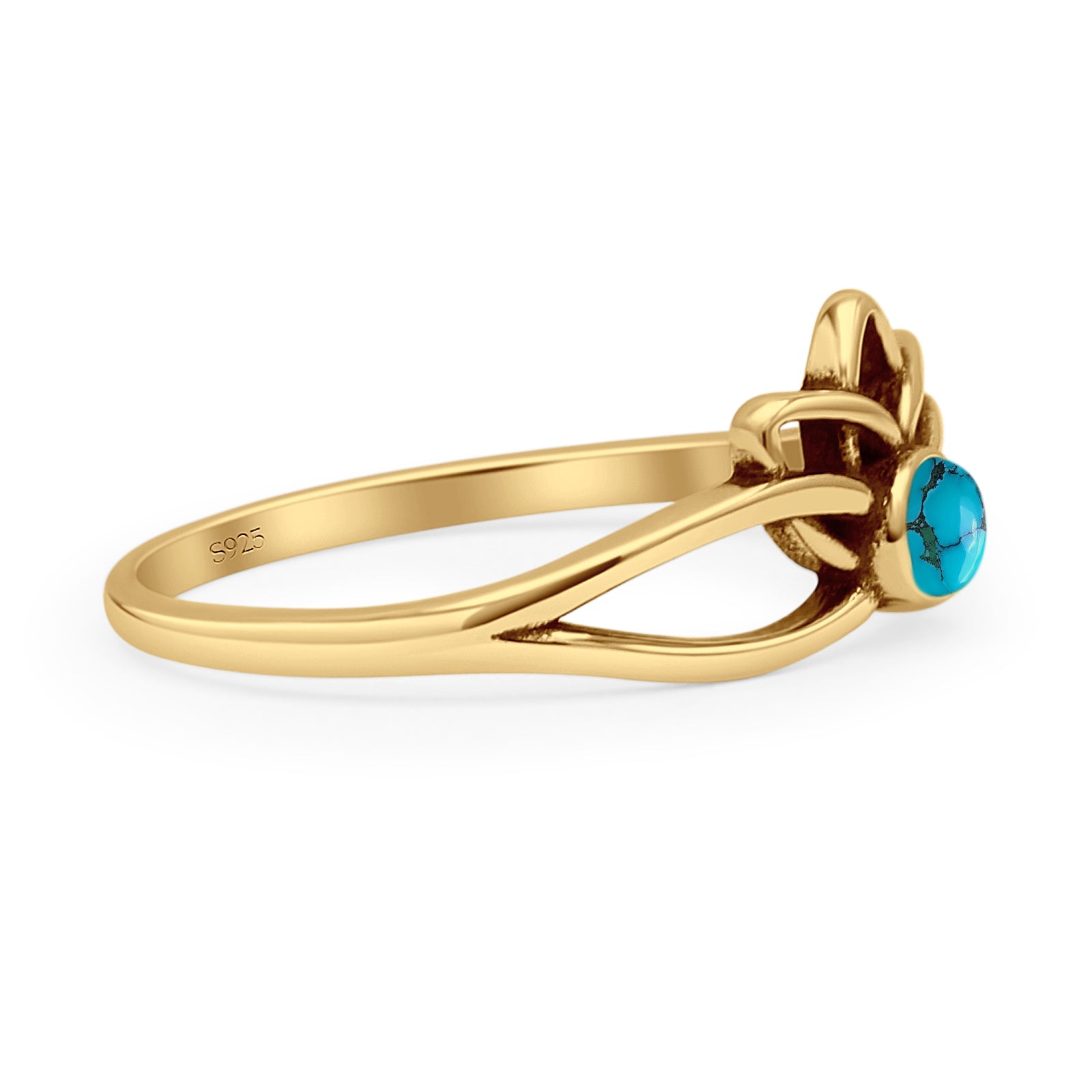 Oxidized Lotus Ring