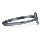 Heart Tree Of Life Ring Oxidized Band