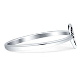 Heart Tree Of Life Ring Oxidized Band