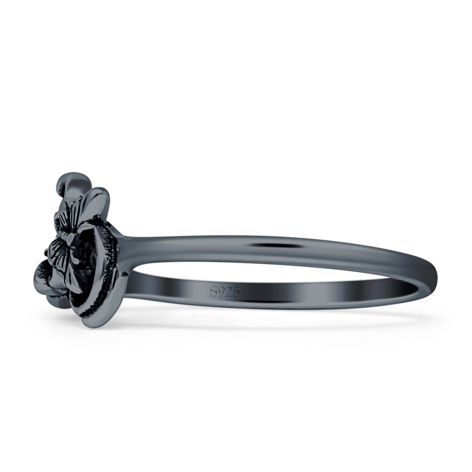 Oxidized Filigree Butterfly Rings