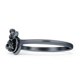 Oxidized Filigree Butterfly Rings