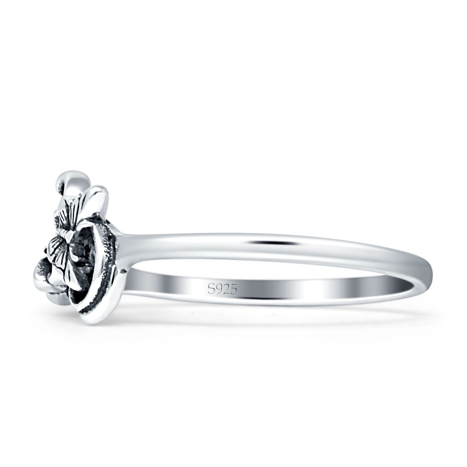 Oxidized Filigree Butterfly Rings
