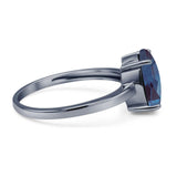 Art Deco Oval Natural Stone Solitaire Ring