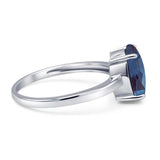 Art Deco Oval Natural Stone Solitaire Ring